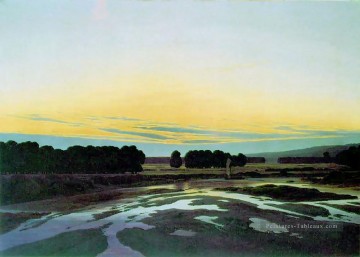 romantique romantisme Tableau Peinture - Largeness TGT romantique paysage Rivière Caspar David Friedrich